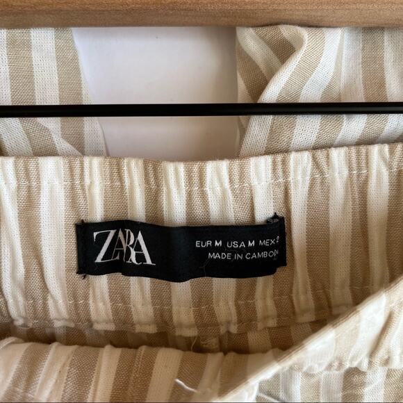 ZARA Striped High Rise Trouser Pants - Picture 4 of 5